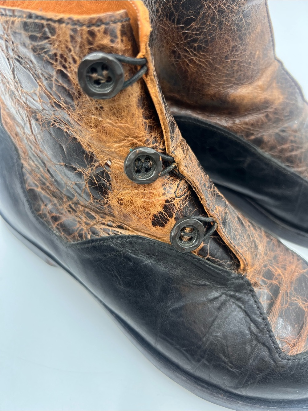 Cydwoq Measure boots Two-Tone Brown and Black Leather 6.5 - Picture 10 of 14